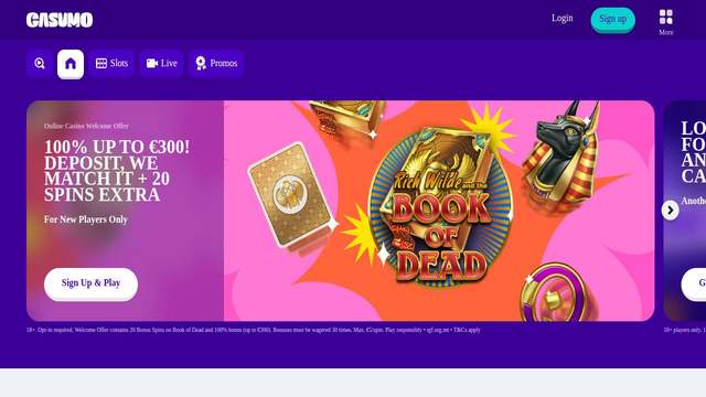 Casumo casino screenshot