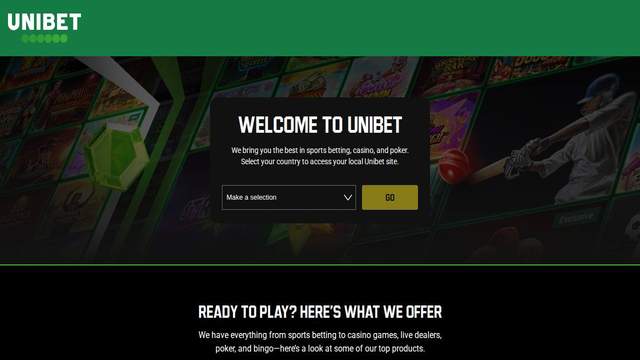 Unibet casino screenshot